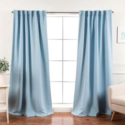 Vista 31 de Best Home Fashion Paneles de cortinas opacas de alta calidad, con aislamiento térmico sólido, cortinas opacas para tratamiento de ventanas