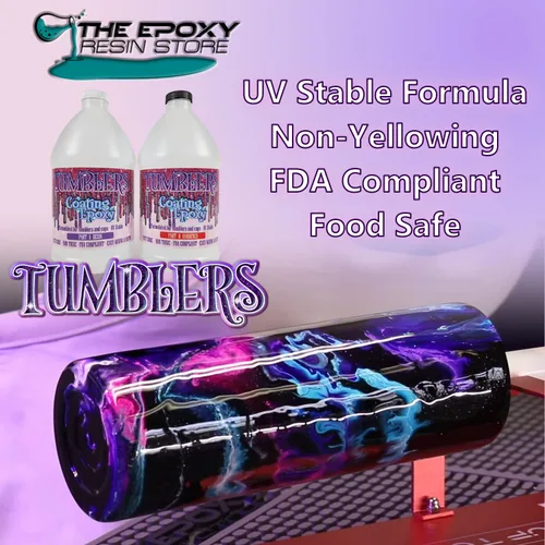 Vista 4 de The Epoxt Resin Store - Resina epoxi con revestimiento de tumbler, brillo superbrillante, curado rápido, autonivelante, bajo olor, fácil de mezclar