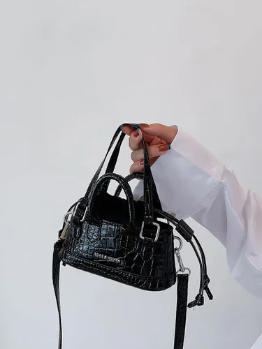 Vista 5 de Verdusa Bolso cruzado metálico para mujer, bolso de hombro con cordón