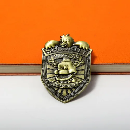 Vista 2 de FNAF Insignia de guardia de seguridad Freddy Fazbear Insignia de seguridad Fnaf Insignia de seguridad Insignia de seguridad Diseño de Pin de metal