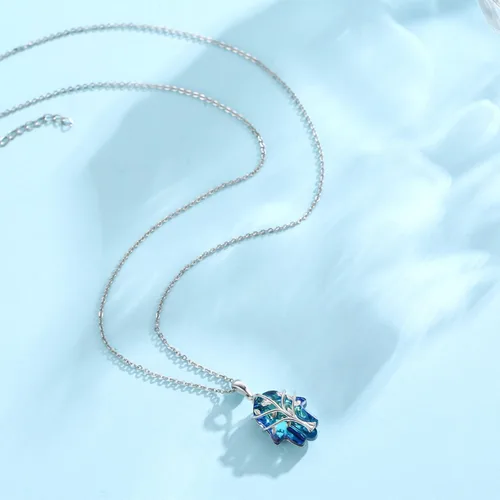 Vista 3 de Hamsa - Collar de mano de plata de ley con dije de Hamsa, collar de protección con amuleto Hamsa para mujeres y niñas