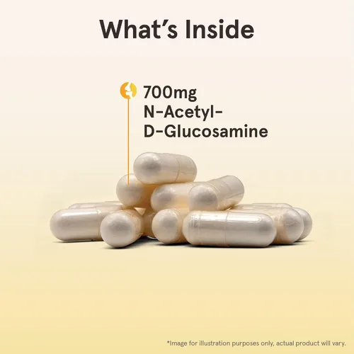Vista 3 de Jarrow Formulas N-A-G 700 mg, N-acetil glucosamina, forma acetilada de glucosamina para soporte óseo y articular, 120 cápsulas vegetales, hasta 120