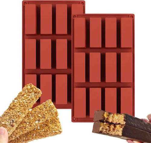 Vista 22 de Molde de silicona para chocolate en forma de dedo con 6 cavidades tipo barra para chocolate, dulces, pan, 11.6 x 6.8 x 1.3 pulgadas