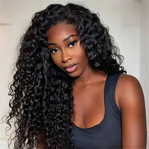 Vista 49 de Peluca de diadema de cabello humano 99J 10 pulgadas, 180% de densidad, burdeos, onda profunda, peluca de diadema 100% de cabello humano, ondulada