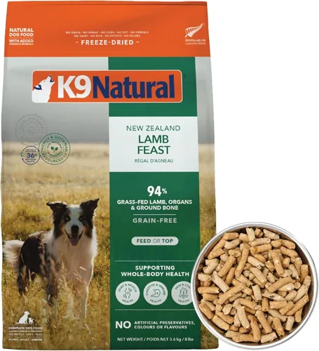 Vista 21 de K9 Natural Carne Liofilizada para Perros, Comida Completa Natural de Alta Carne o Aditivo para Comida para Perros, Carne Alimentada con Pasto