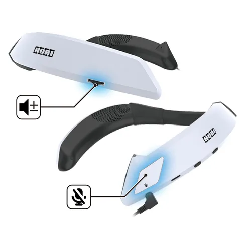 Vista 6 de HORI 3D Surround Gaming Neckset - Wired Wearable Speaker for PS5, PS4, PC - Playstation 5