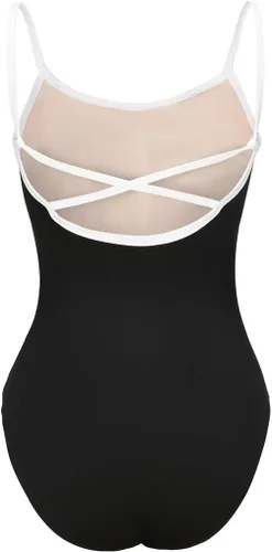 Vista 3 de Camisola para mujer con correas cruzadas Ballet Dance Leotards