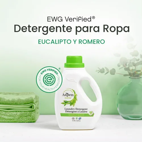 Vista 2 de Aspen Clean Eucalyptus Rosemary HE Detergente para ropa, 64 FZ