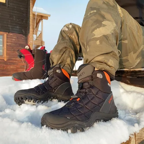 Vista 6 de Men's Crest Thermo Mid Snow Winter Boots Waterproof Hiking Boot