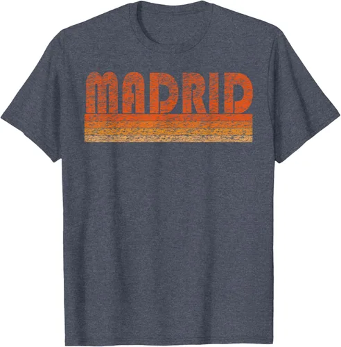 Vista 100 de clásico Retro Madrid playera, hombre 3XL, Asphalt Negro