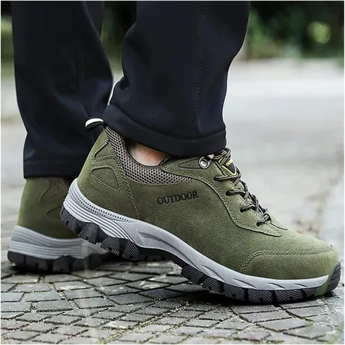 Vista 9 de Tzsaixeh Zapatos de senderismo para hombre, buen soporte para el arco para exteriores, transpirables, zapatos ortopédicos para hombres, adecuados