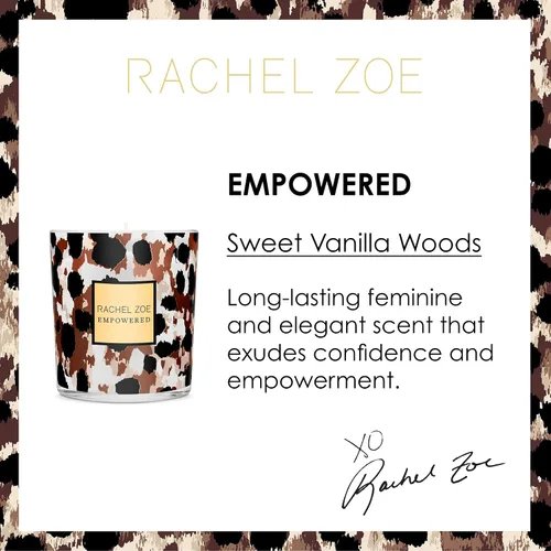 Vista 2 de Rachel Zoe Empowered Vela perfumada – Vela perfumada en tarro de vainilla – Vela en tarro de aceite de perfume de lujo con 45 horas de combustión