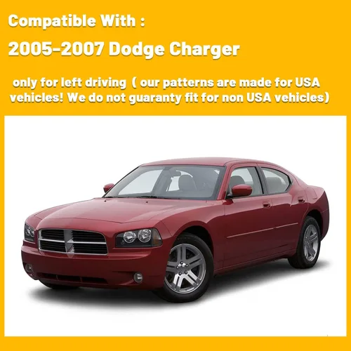 Vista 6 de Cubierta Alfombrilla Tapete para Tablero de Instrumentos Antideslizante Personalizada Compatible con Dodge Charger 2005 2006 2007 Protector Parasol