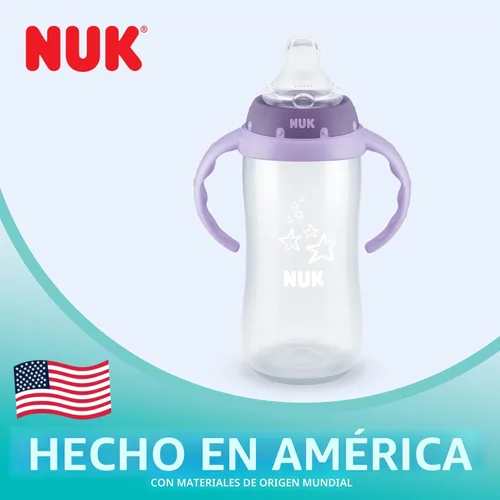 Vista 2 de NUK Disney Princess - Vaso grande para aprender, 10 onzas, paquete de 2 unidades, sin BPA, a prueba de derrames
