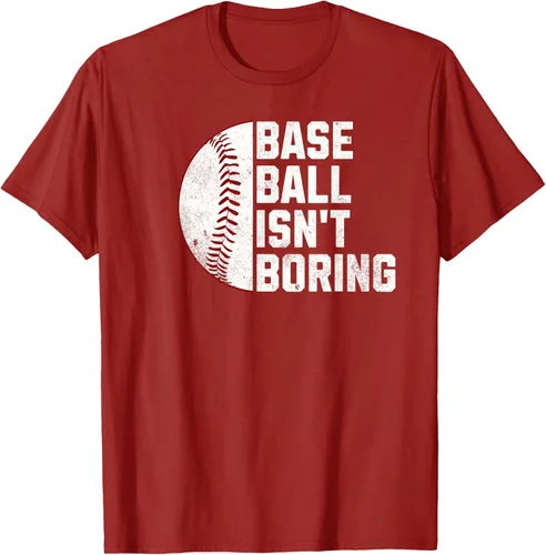Vista 64 de Camiseta Baseball Isn't Boring, Negro