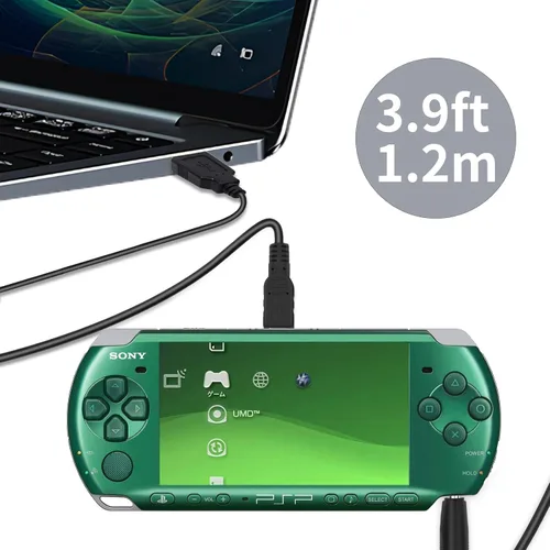 Vista 5 de ANYQOO Cable USB original de datos y alimentación para Sony PSP 1000, 2000, 3000