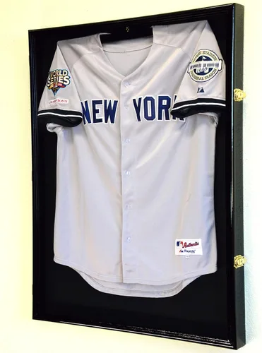 Vista 5 de XL Jersey Vitrina 98% Protección UV - Fútbol/Hockey/Béisbol/Baloncesto/Fútbol Shadowbox Montaje en Pared