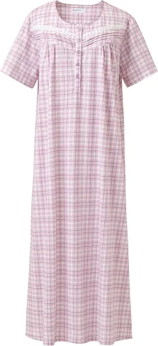 Vista 22 de Keyocean - Camisones para mujer, suaves, 100% algodón, mangas cortas, cómodas, camisolas de dormir para damas Floral azul