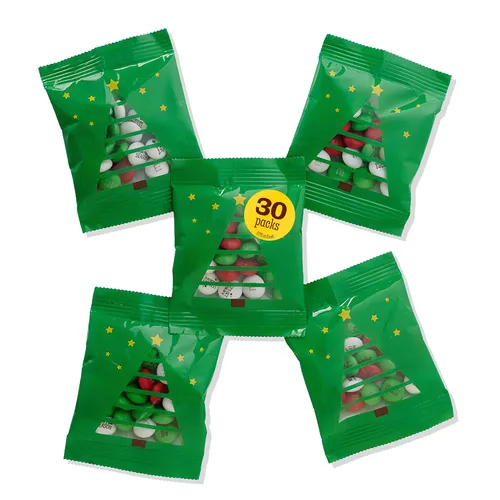 Vista 10 de M&M'S WORLD Dulces de Chocolate con Leche de Navidad - 2 Libras de Chocolate de Color Festivo a Granel Para Bolsas de Dulces de Navidad