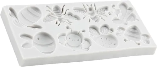 Vista 3 de Molde de silicona de abejorros para fondant de abeja, molde de chocolate para decoración de pasteles de azúcar, decoración de cupcakes, pasta