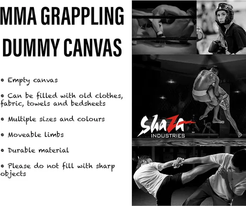 Vista 4 de Shaza Grappling - Maniquí de lucha para niños para fitness y entrenamiento, postura, golpe y lanzamiento de 39.4 in. Maniquí de boxeo para MMA