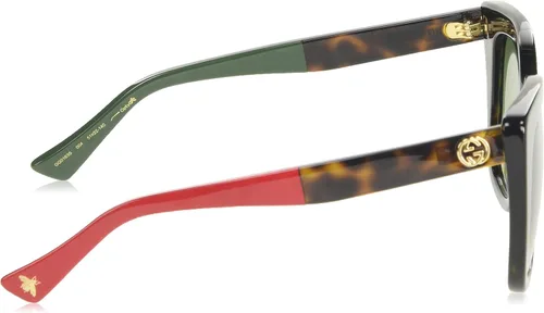 Vista 3 de Gucci gafas de sol (0163-S 004) La Habana Oscuro - Rojo - Gris verde lentes Gradient