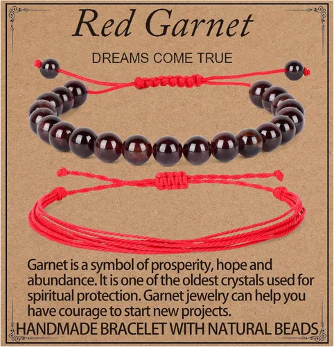 Vista 68 de LPBeads Pulsera de piedra natural hecha a mano de tamaño ajustable