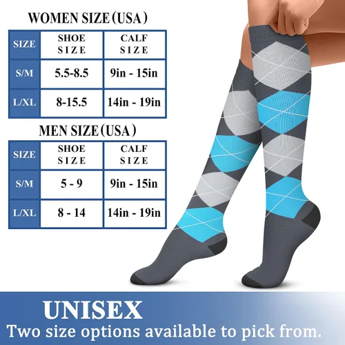 Vista 7 de CHARMKING - Calcetines de compresión para mujeres y hombres (3 pares), 15-20 mm Hg, el mejor apoyo para atletismo, running o ciclismo, mejora