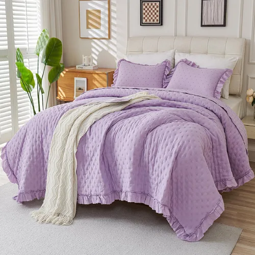 Vista 9 de Cmfshape Juego de edredón beige tamaño Queen – Ropa de cama ligera de hoja de palmera, edredón crema neutro, juego de edredón beige Queen y opción