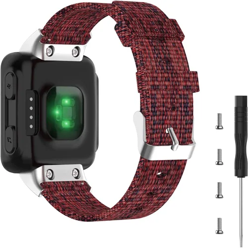 Vista 10 de Correa de reloj para Garmin Forerunner 35, pulsera de repuesto deportiva de lona para Garmin Forerunner 35/30 Running Watch