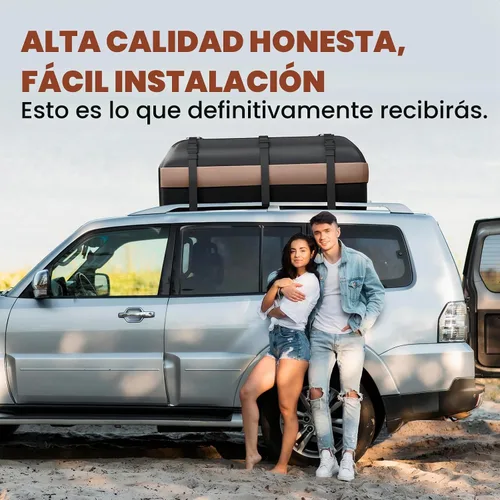 Vista 7 de Asinking Bolsa de carga para techo de automóvil, bolsa de carga impermeable de 15 pies cúbicos para sedán, SUV, minivan, apto para vehículos con/sin