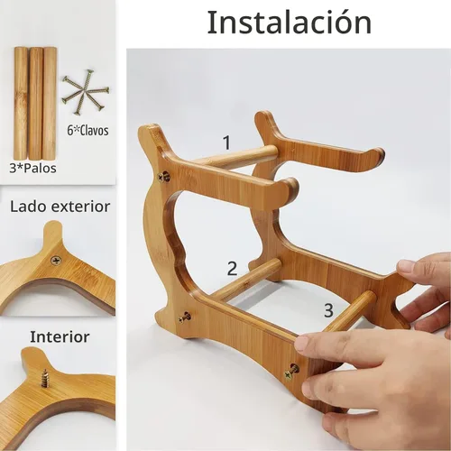 Vista 7 de Liywall - Frutero de cerámica de 2 niveles con soporte de madera de bambú para encimera de cocina,Cesta de frutas de porcelana para almacenamiento