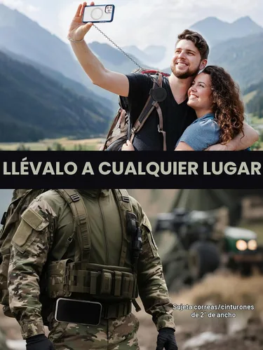 Vista 2 de Clip magnético para cinturón universal para muñeca/mochila soporte para teléfono para correr, senderismo, viajes, placa de engranaje táctico
