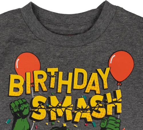 Vista 4 de Marvel Avengers Spider-Man Captain America Hulk Birthday T-Shirt Toddler to Big Kid