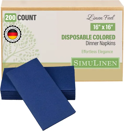 Vista 19 de SimuLinen Servilletas de Cena Desechables Amethyst - Servilletas de Papel Moradas con Sensación de Lino Similar a Tela para Bodas, de Lujo 16"x16