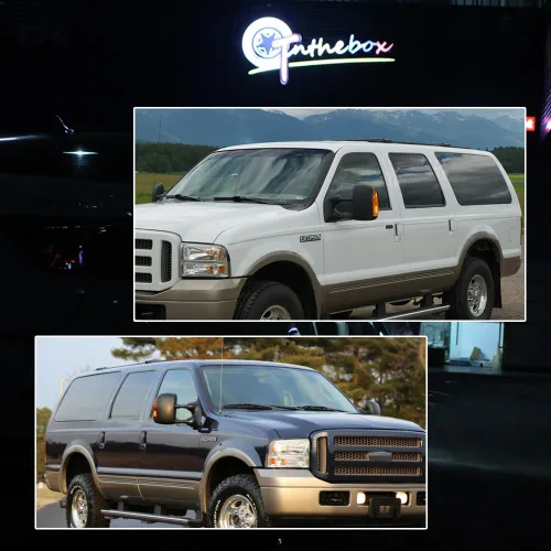 Vista 9 de para 2003 2004 2005 2006 2007 Ford F250 F350 F450 F550 F650 Super Duty y 2000-2005 Ford Excursion Luz de Señal de Giro de Lente Ámbar LED Marcador