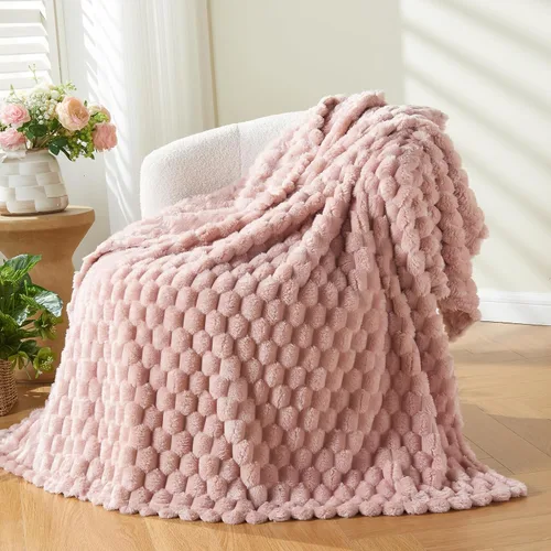 Vista 33 de NEWCOSPLAY Manta de Tiro Súper Suave Aqua Franela Sedosa Premium Forro Polar Jacquard Acanalado 3D Ligero Manta de Cama Uso en Todas las Estaciones