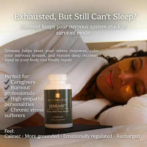 Vista 12 de Zen Principle Zenease - Soporte para dormir con glicinato de magnesio, Ashwagandha KSM-66, azafrán, L-teanina y GABA, sin melatonina, alivio natural
