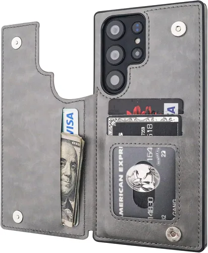 Vista 49 de ONETOP - Funda tipo cartera para Samsung Galaxy S22 con tarjetero, color negro Kickstand,ID/Cash Holder,Case Wallet with Card Slots,Double