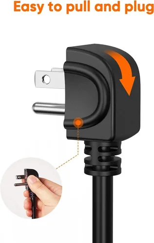 Vista 7 de CableCreation Cable de alimentación universal de 3 pies 18 AWG para NEMA 5-15P tipo ángulo a cable de ángulo IEC320 C13, 3.0 ft / negro