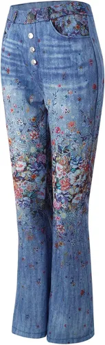 Vista 3 de HJYUZP Womens Joggers Women's Long Multiple Choice Printed Casual Loose Pants Comfortable Micro Flared Pants for Women