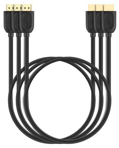 Vista 23 de Fosmon - Cable HDMI 2.0 de 0.3 m, 4K@60Hz, certificado premium en pared CL3, 18Gbps de súper alta velocidad, HDR, HDCP 2.2/1.4, 3D, ARC, 30AWG