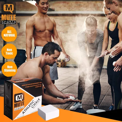 Vista 5 de MUTE Tiza de gimnasio atlético – Aumenta la fuerza de agarre – para bouldering, escalada en roca, gimnasia, fitness funcional, levantamiento