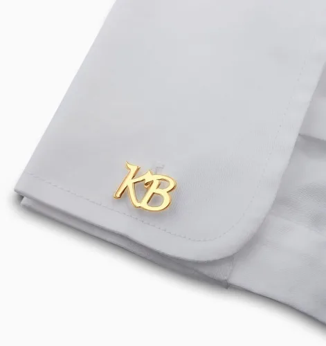 Vista 7 de Gemelos grabados personalizados – Gemelos con letra inicial del alfabeto A-Z – Regalo para hombres, papá, cumpleaños, boda, novio, padrinos de boda