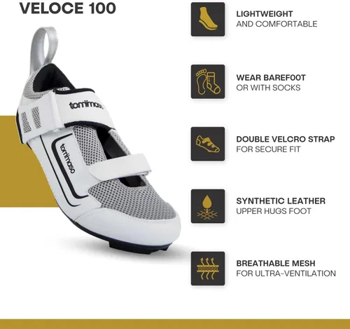 Vista 2 de Tommaso Veloce II - Zapatos de ciclismo Paseo con estilo Zapatos de peloton Triatlón Bicicleta de carretera Indoor Ciclismo Hombres Mujeres