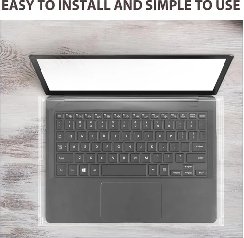 Vista 4 de Abaodam Funda para teclado para laptop, protectores de hojas transparentes, a prueba de gatos, funda para teclado mecánico