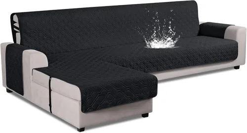 Vista 20 de VANSOFY Fundas de Sofá Seccional Mejoradas 100% Impermeables en Forma de L Funda Reversible para Chaise Lounge Funda Protectora de Sofá Seccional