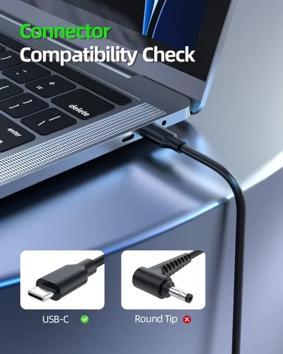 Vista 3 de Cargador USB C de 65 W y 45 W apto para HP EliteBook x360 830 835 840 845 850 855 735 745 1040 1030 1020 G4 G5 G6 G7 G8 G9, ProBook 430 440 445
