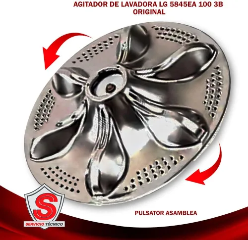 Vista 2 de LG 5845EA1003B Conjunto de placa pulsadora/placa de lavado para lavadoras LG