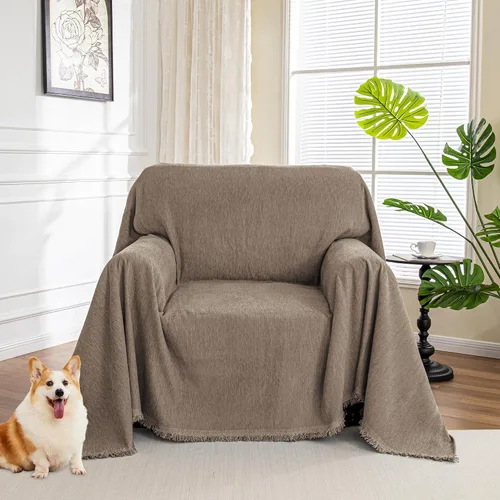 Vista 43 de MYSKY HOME Fundas para sillón, funda para silla reclinable, color beige, fundas de sofá para sofá modular en forma de L, fundas de sofá de gran